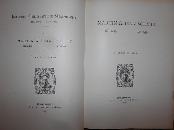 Jean, Grüninger. Répertoire bibliographique strasbourgeois