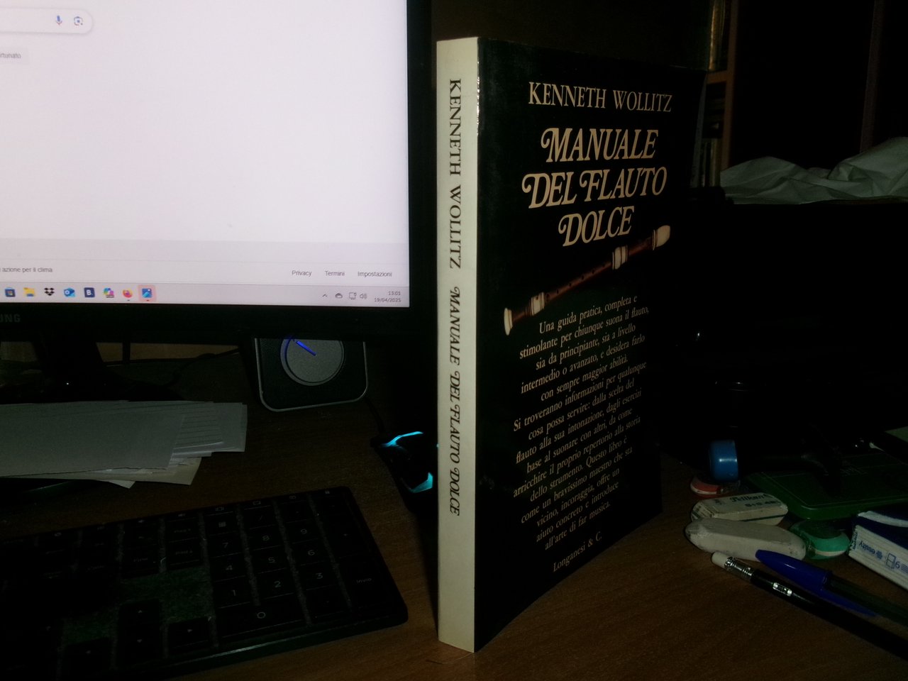KENNETH WOLLITZ. Manuale del flauto dolce. 1982