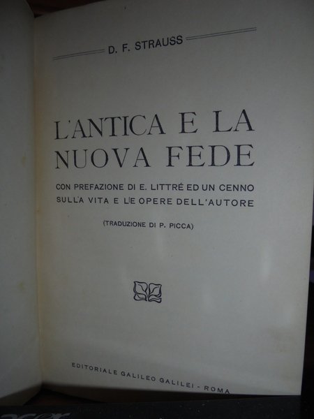 L' Antica e la Nuova Fede