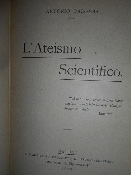 L' Ateismo Scientifico