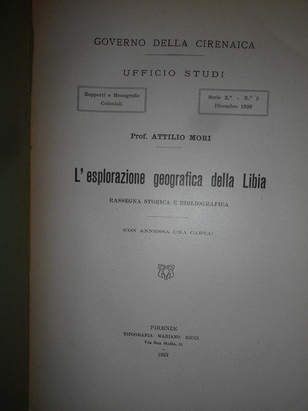 L' Esplorazione geografica della Libia