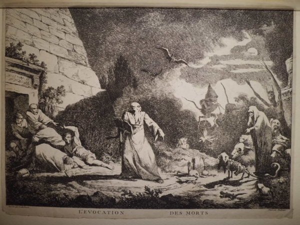 L' evocazione dei morti.Joseph Francois Foulquier (1744 - 1789) Acquaforte