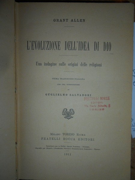 L' evoluzione dell' idea di Dio