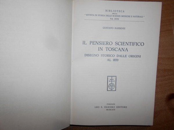 l Pensiero Scientifico in Toscana. Disegno Storico dalle origini al …