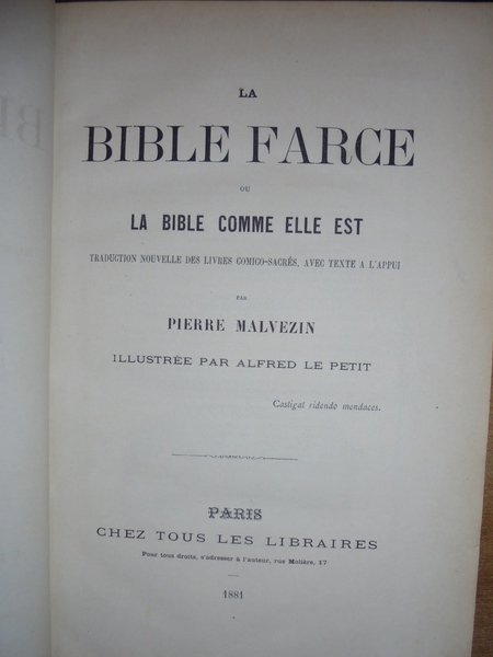 La Bible Farce ou la Bible comme elle est