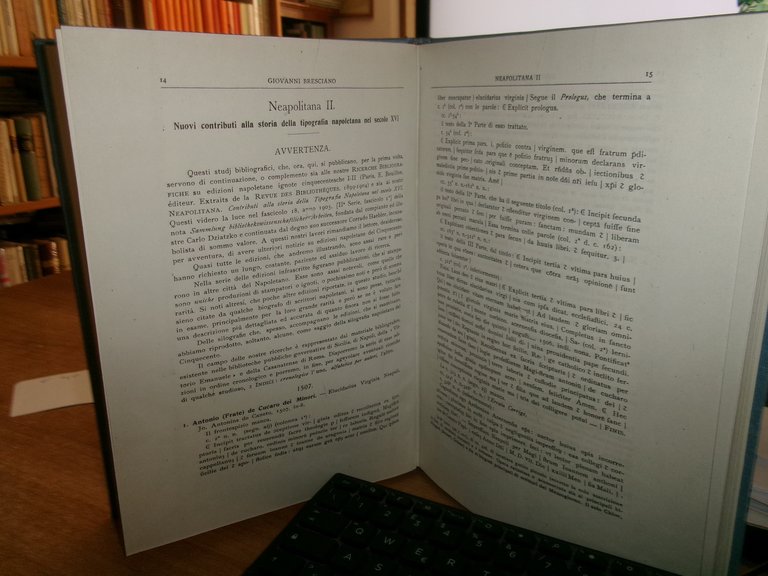 La Bibliofilia. NEAPOLITANA II. Nuovi contributi alla storia della Tipografia...