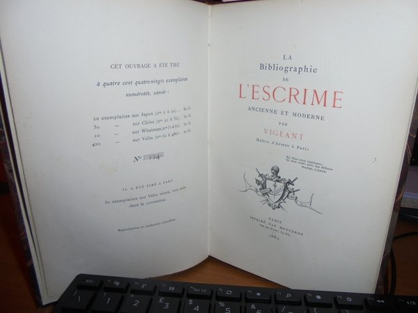 La Bibliographie de L' Escrime Ancienne et Moderne
