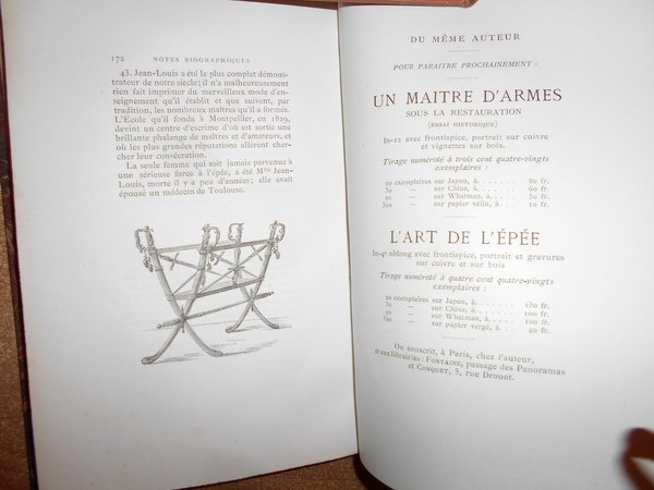 La Bibliographie de L' Escrime Ancienne et Moderne