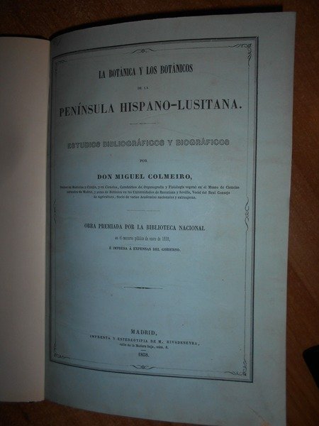 La Botánica y los botánicos de la Península Hispano-Lusitana. Estudios …