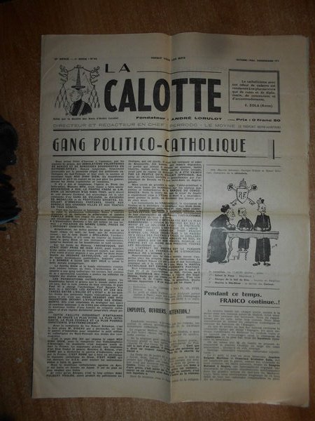 LA CALOTTE. Gang Politico-Catholique