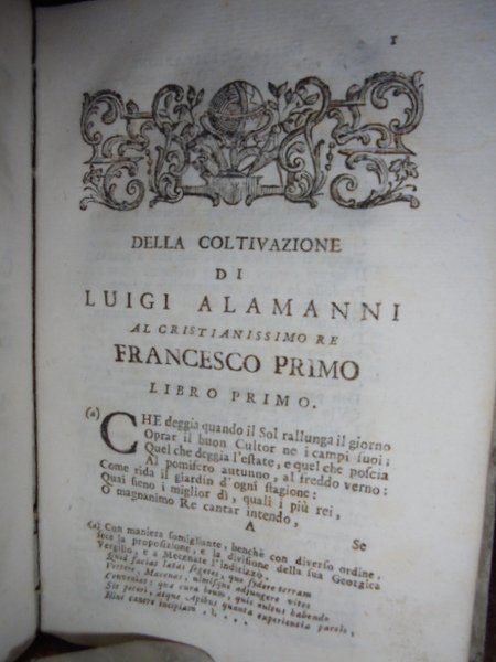 LA COLTIVAZIONE E GLI EPIGRAMMI DI LUIGI ALAMANNI, E LE …