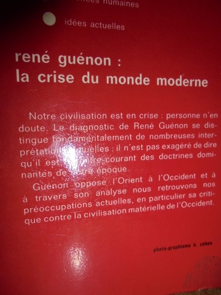 La crise du monde moderne