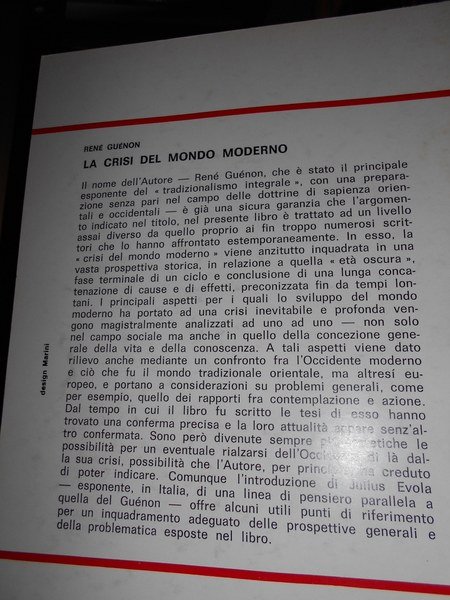 La crisi del mondo moderno