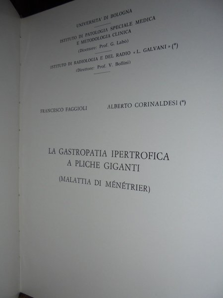 La gastropatia ipertrofica a pliche giganti (malattia di Ménétrier)