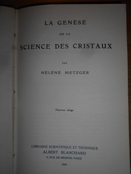 La Genèse de la Science des Cristaux