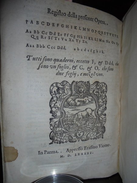 La Historia della Citta' di Parma, et la descrittione del …