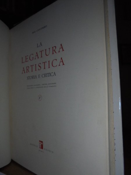 La legatura artistica. Storia e critica