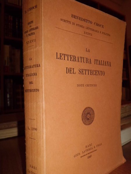 La letteratura italiana del Settecento note critiche