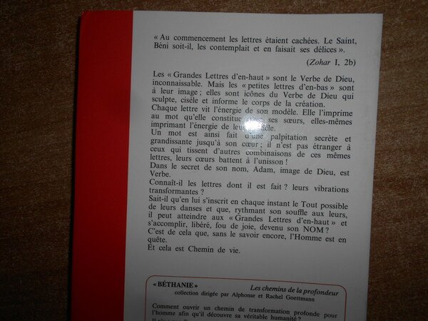 La lettre, chemin de vie:le symbolisme des lettres hébraïques