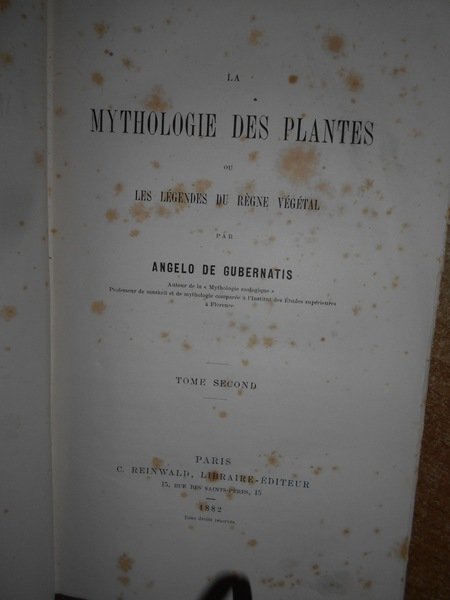 La MYTHOLOGIE DES PLANTES ou Les Légendes du Règne Végétal