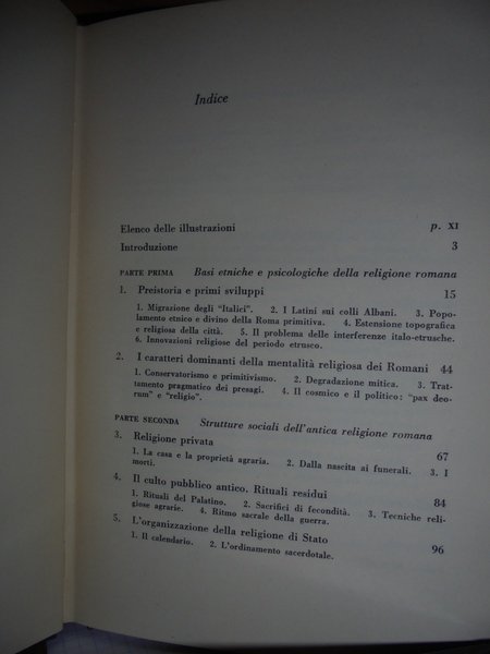 La Religione Romana. Storia politica e psicologica