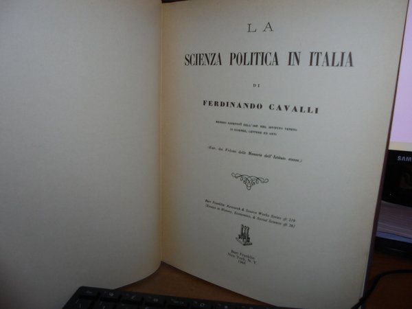 LA SCIENZA POLITICA IN ITALIA