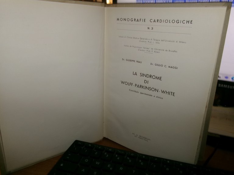 LA SINDROME DI WOLFF-PARKINSON-WHITE...Giuseppe Frau/Giulio C. Maggi 1954