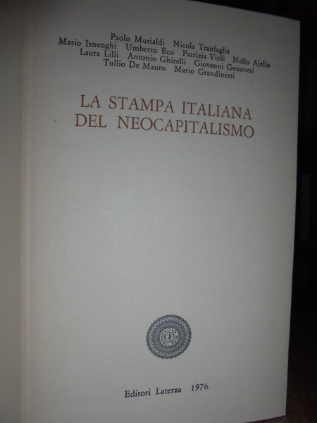 La stampa italiana del neocapitalismo.