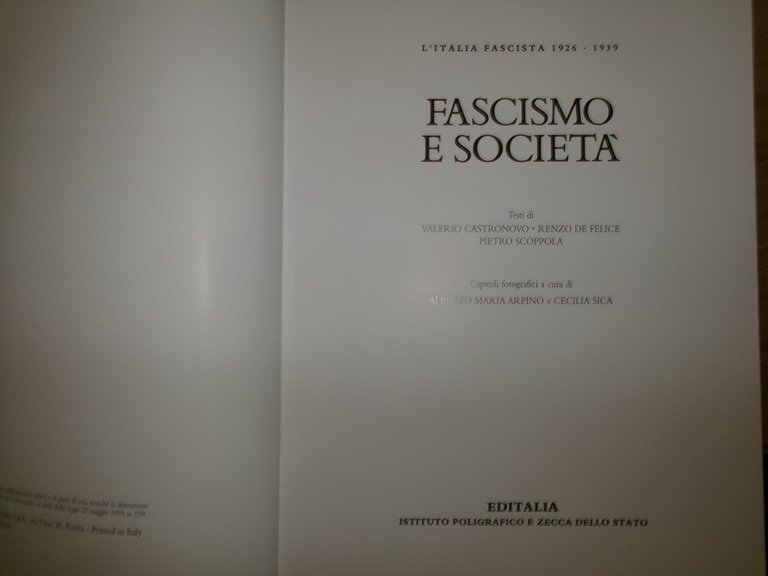 La Storia d' Italia del XX Secolo. L' ITALIA FASCISTA …