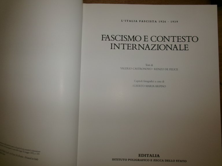 La Storia d' Italia del XX Secolo. L' ITALIA FASCISTA …