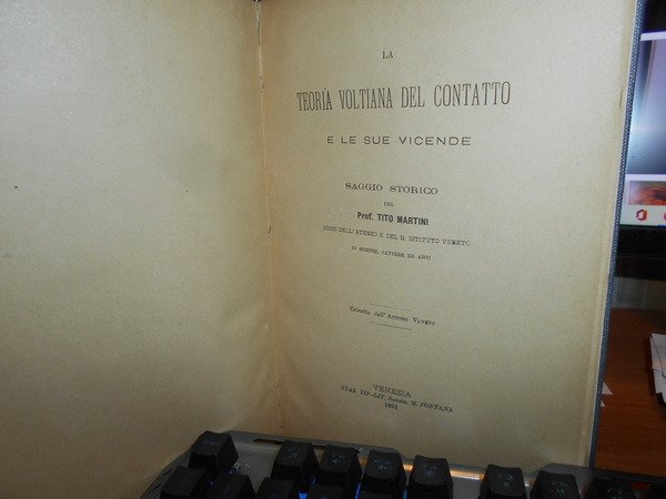 La Teoria Voltiana del Contatto e le sue vicende saggio …