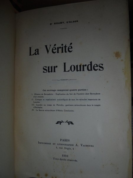 La Vérité sur Lourdes