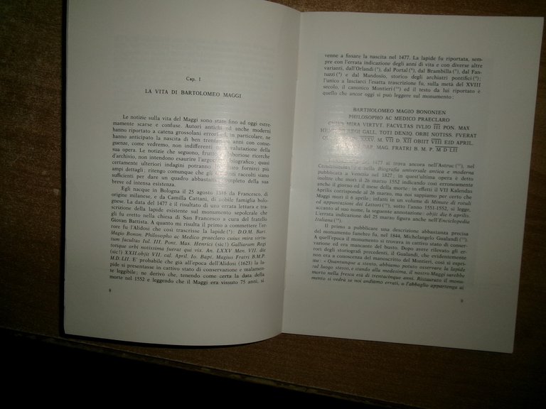 LA VITA E L' OPERA di BARTOLOMEO MAGGI (1516-1552). GIULIO …