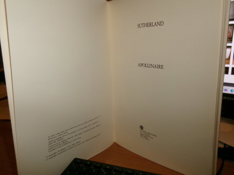 LE BESTIAIRE OU CORTEGE D’ORPHEE-APOLLINAIRE/SUTHERLAND-Milan, 2RC EDITRICE 1979