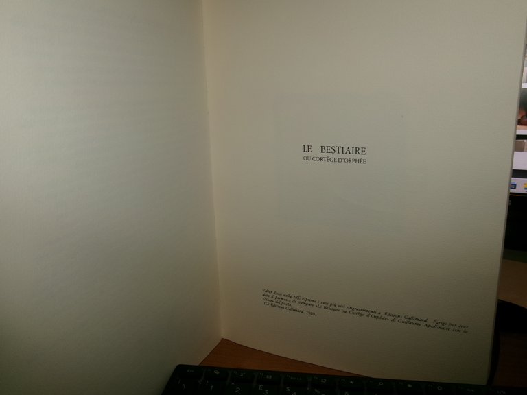 LE BESTIAIRE OU CORTEGE D’ORPHEE-APOLLINAIRE/SUTHERLAND-Milan, 2RC EDITRICE 1979