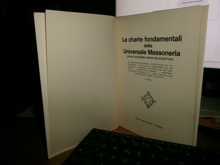 Le charte fondamentali della Universale Massoneria di rito scozzese antico..1973