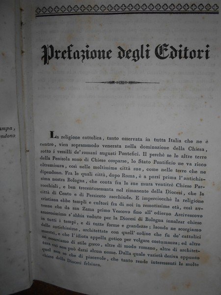 Le Chiese Parrocchiali della Diocesi di Bologna. Ritratte e descritte