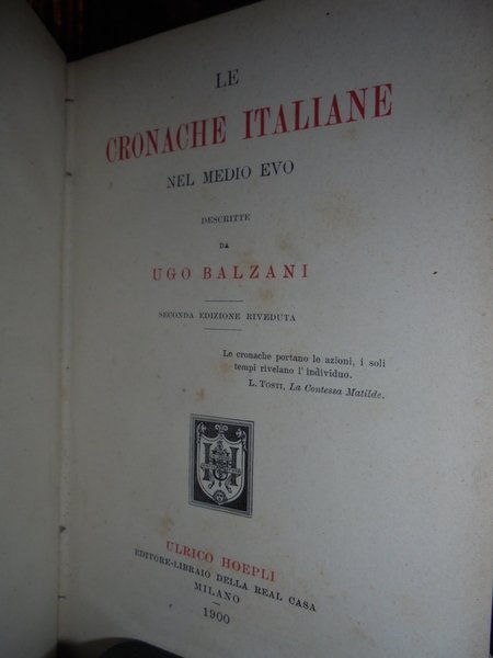 Le Cronache Italiane nel Medio Evo
