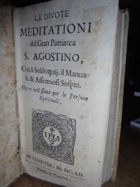 Le Divote Meditationi del Gran Patriarca S. AGOSTINO con i …
