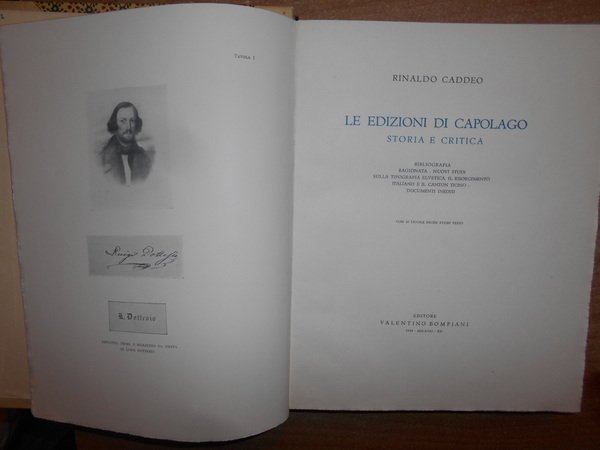 LE EDIZIONI DI CAPOLAGO. STORIA E CRITICA