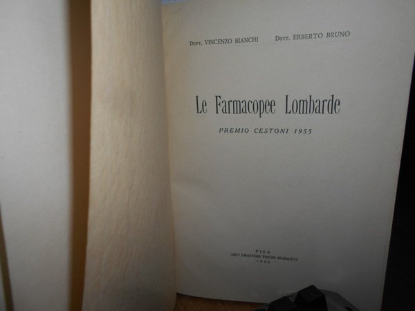 Le Farmacopee Lombarde. Premio Cestoni 1955