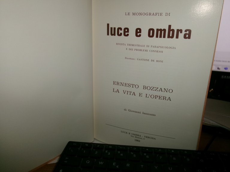 Le Monografie di LUCE E OMBRA 2 Rivista...di Parapsicologia ERNESTO …