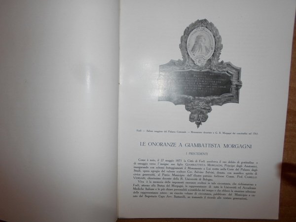 Le Onoranze di G. B. MORGAGNI. Forlì, 24 maggio 1931