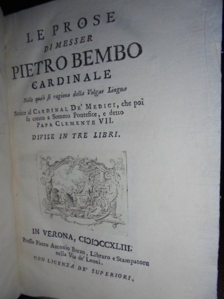 Le Prose di Messer PIETRO BEMBO Cardinale nelle quali si …