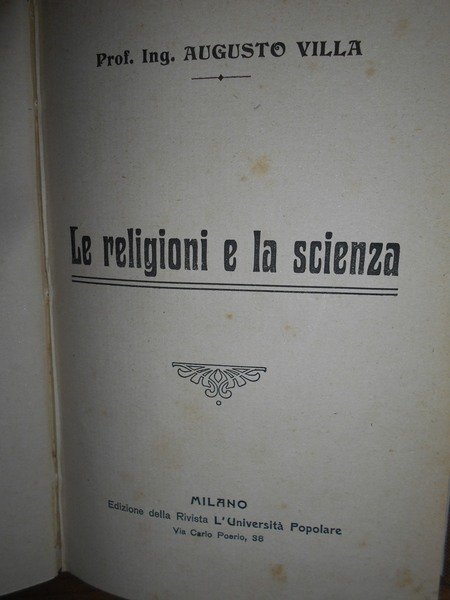 LE RELIGIONI E LA SCIENZA