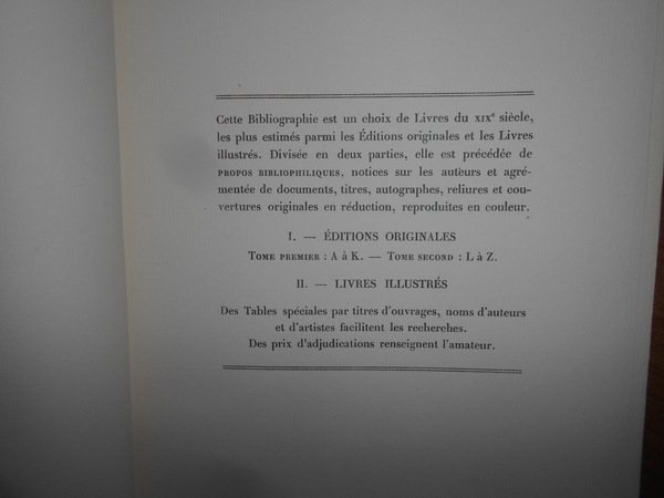 Le Trésor du BIBLIOPHILE Romantique et Moderne 1801-1875