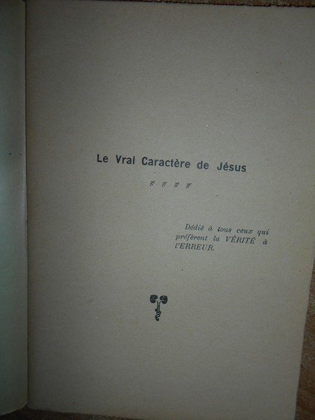 Le vrai caractère de Jésus