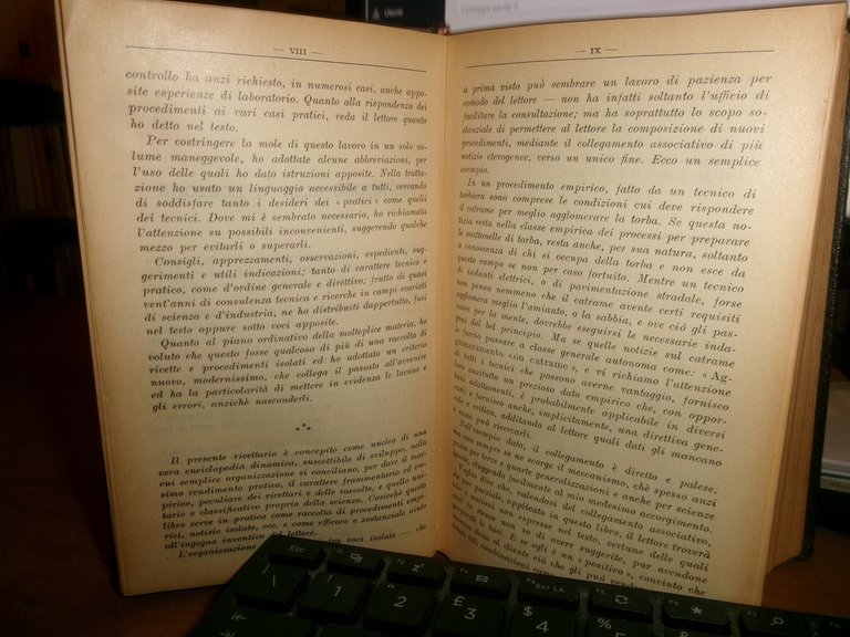 LEONIDA VALERIO. Nuovo ricettario Industriale - HOEPLI, 1940