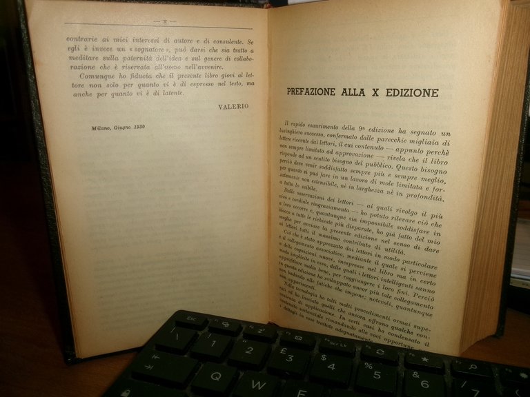 LEONIDA VALERIO. Nuovo ricettario Industriale - HOEPLI, 1940