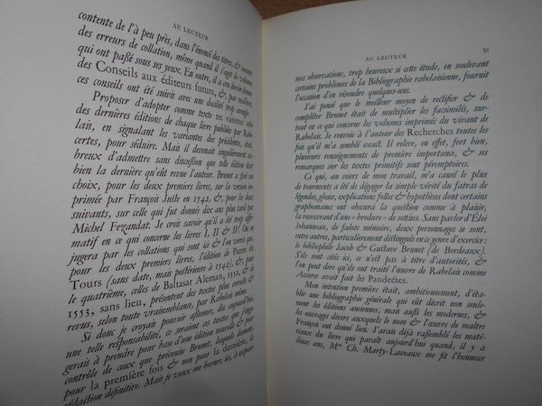 Les éditions de RABELAIS de 1532 à 1711 catalogue raisonné